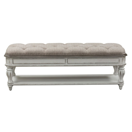 Magnolia Manor Bed Bench in Antique White - Furniture 4 Less (Jacksonville, NC)
