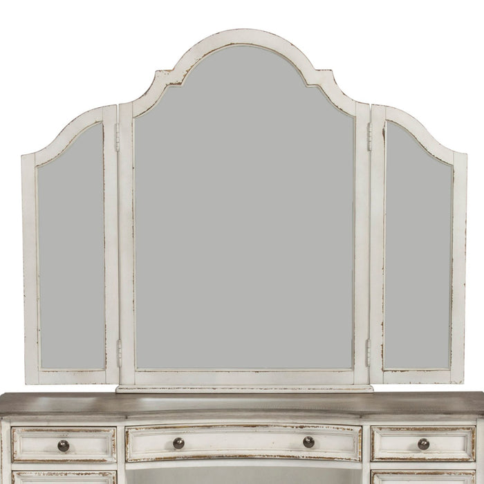 Magnolia Manor Vanity Mirror in Antique White - Furniture 4 Less (Jacksonville, NC)