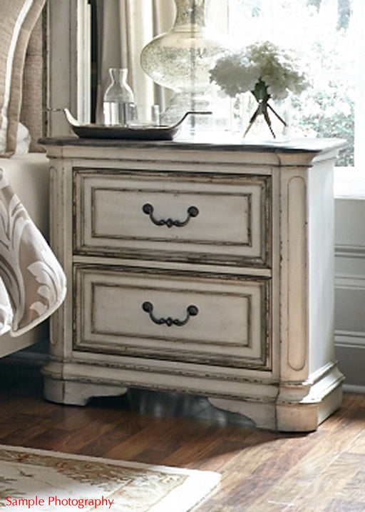 Liberty Magnolia Manor Two Drawer Nightstand in Antique White - Furniture 4 Less (Jacksonville, NC)
