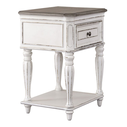 Magnolia Manor Leg Nightstand in Antique White - Furniture 4 Less (Jacksonville, NC)