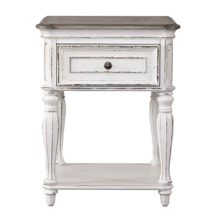 Magnolia Manor Leg Nightstand in Antique White - Furniture 4 Less (Jacksonville, NC)