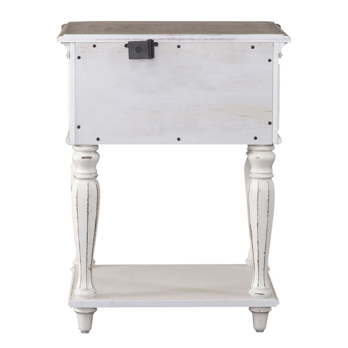 Magnolia Manor Leg Nightstand in Antique White - Furniture 4 Less (Jacksonville, NC)