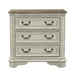 Magnolia Manor 3 Drawer Bedside Chest in Antique White - Furniture 4 Less (Jacksonville, NC)