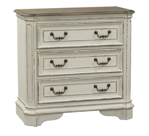 Liberty Magnolia Manor 3 Drawer Bedside Chest in Antique White - Furniture 4 Less (Jacksonville, NC)