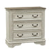 Magnolia Manor 3 Drawer Bedside Chest in Antique White - Furniture 4 Less (Jacksonville, NC)