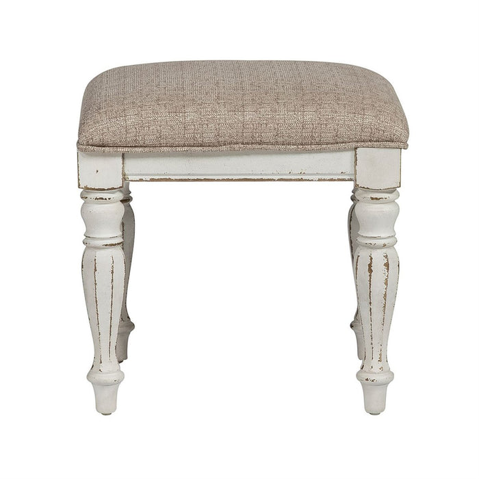 Liberty Magnolia Manor Vanity Stool in Antique White - Furniture 4 Less (Jacksonville, NC)