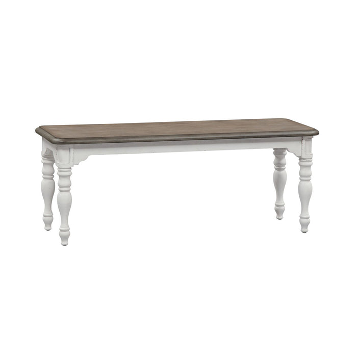 Magnolia Manor Dining Bench (RTA) in Antique White - Furniture 4 Less (Jacksonville, NC)