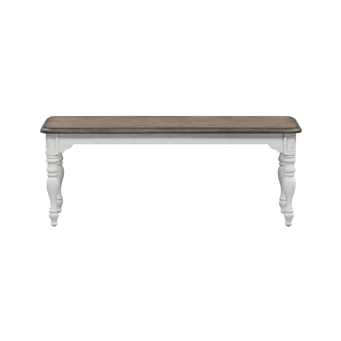 Magnolia Manor Dining Bench (RTA) in Antique White - Furniture 4 Less (Jacksonville, NC)