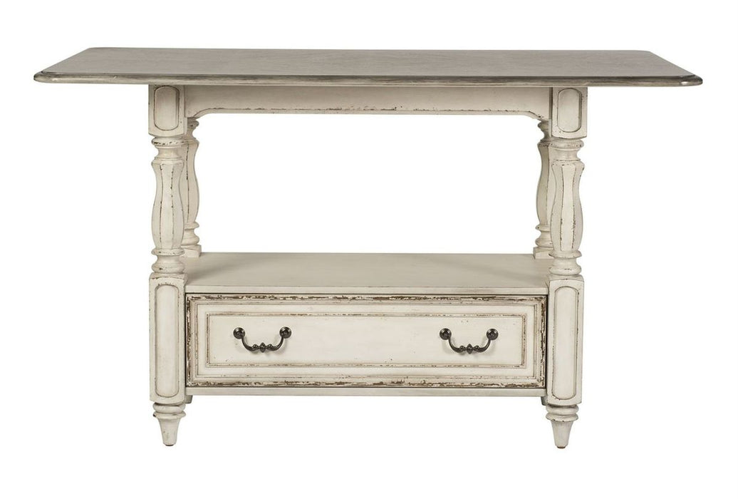 Liberty Furniture Magnolia Manor Gathering Table in Antique White - Furniture 4 Less (Jacksonville, NC)