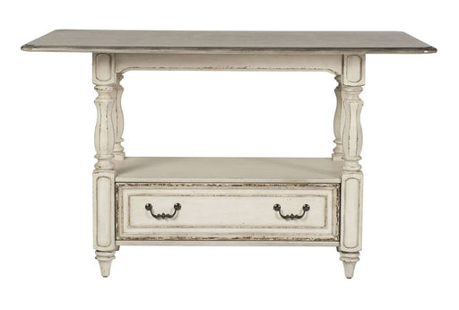 Liberty Furniture Magnolia Manor Gathering Table in Antique White - Furniture 4 Less (Jacksonville, NC)