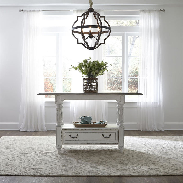 Liberty Furniture Magnolia Manor Gathering Table in Antique White - Furniture 4 Less (Jacksonville, NC)