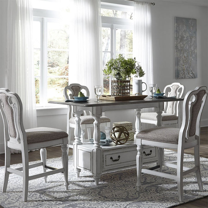 Liberty Furniture Magnolia Manor Gathering Table in Antique White - Furniture 4 Less (Jacksonville, NC)