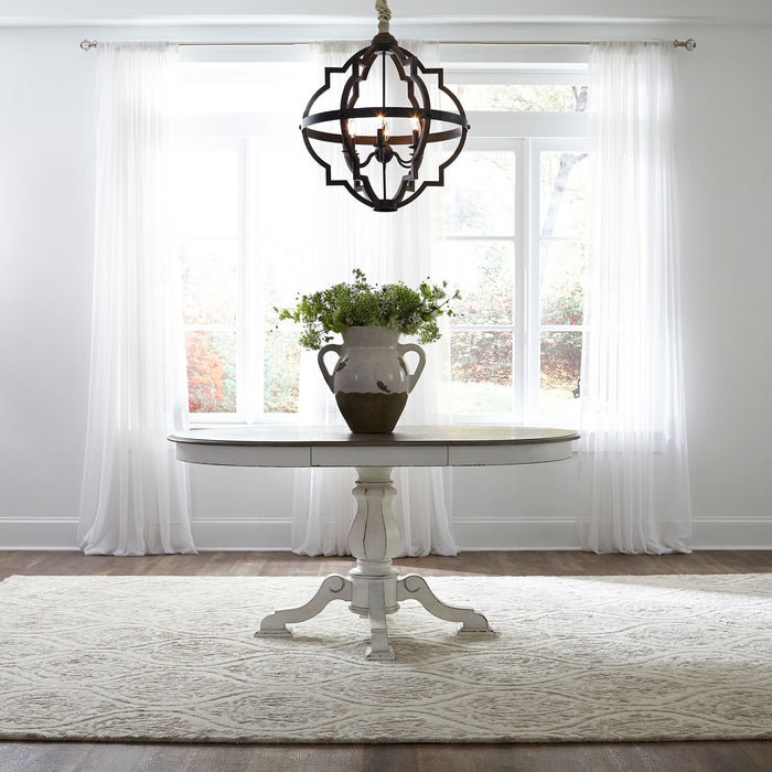 Magnolia Manor 5 Piece Pedestal Table Set - Furniture 4 Less (Jacksonville, NC)