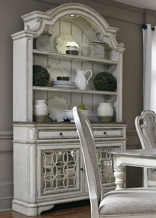 Liberty Furniture Magnolia Manor Display China in Antique White - Furniture 4 Less (Jacksonville, NC)