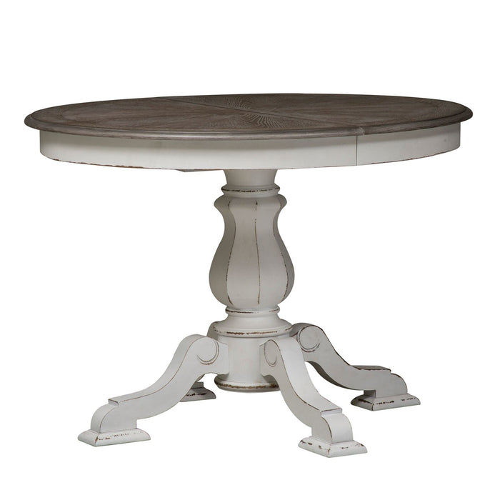 Magnolia Manor Opt 5 Piece Pedestal Table Set - Furniture 4 Less (Jacksonville, NC)