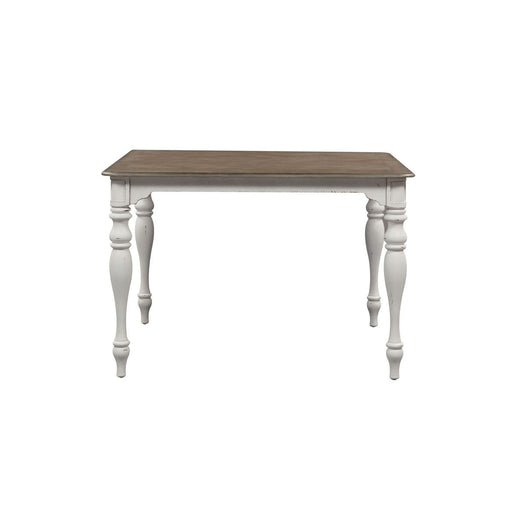 Liberty Furniture Magnolia Manor Gathering Table in Antique White Base w/ Weathered Bark Tops - Furniture 4 Less (Jacksonville, NC)
