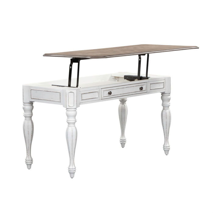 Magnolia Manor Lift Top Writing Desk in Antique White - Furniture 4 Less (Jacksonville, NC)