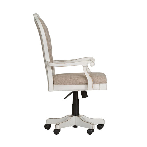 Liberty Magnolia Manor Jr Executive Desk Chair in Antique White - Furniture 4 Less (Jacksonville, NC)