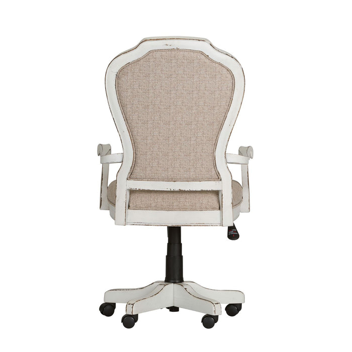 Magnolia Manor Jr Executive Desk Chair in Antique White - Furniture 4 Less (Jacksonville, NC)