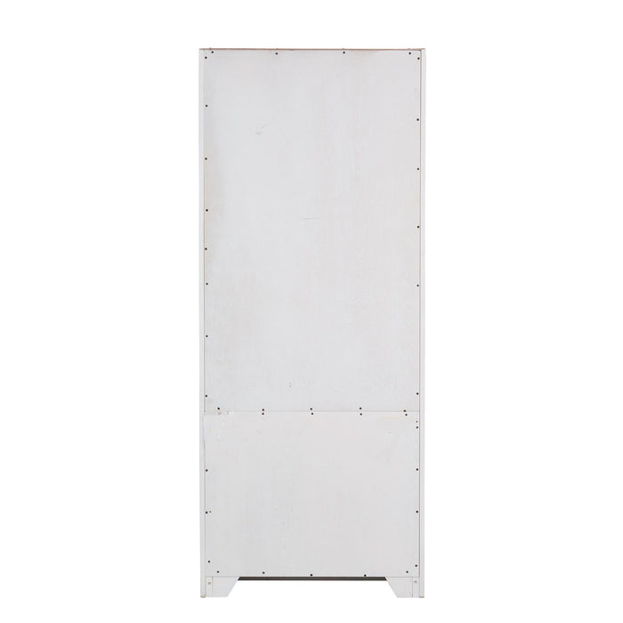 Magnolia Manor Bunching Bookcase in Antique White - Furniture 4 Less (Jacksonville, NC)