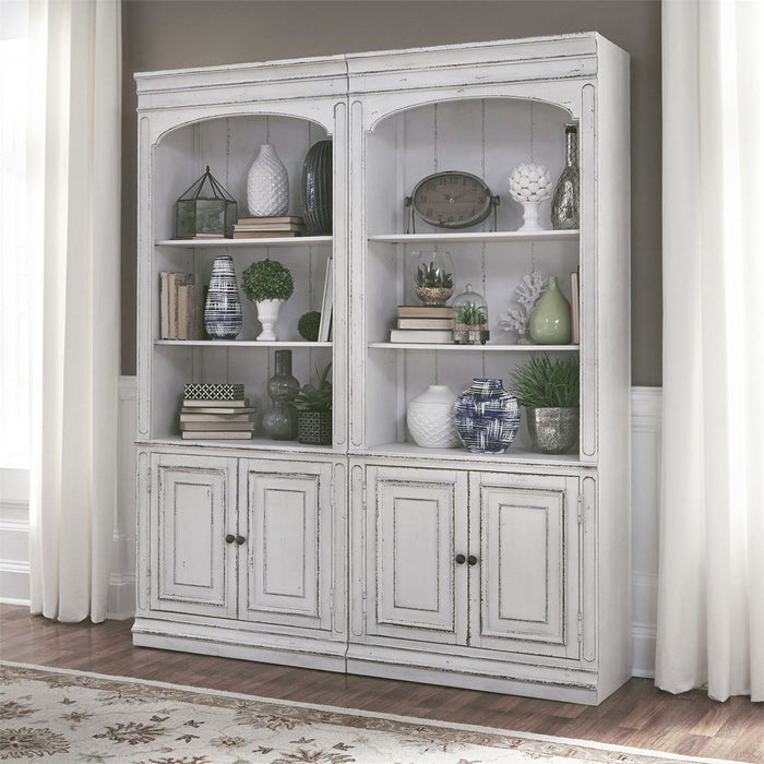 Liberty Magnolia Manor Bunching Bookcase in Antique White - Furniture 4 Less (Jacksonville, NC)