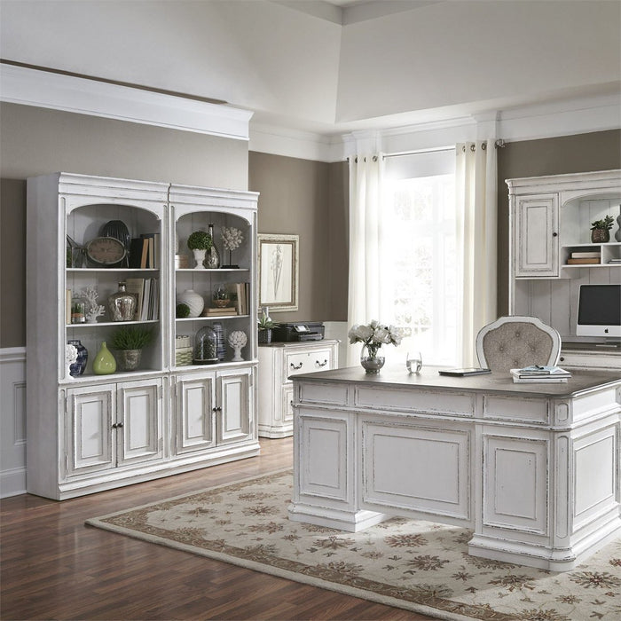 Liberty Magnolia Manor Bunching Bookcase in Antique White - Furniture 4 Less (Jacksonville, NC)