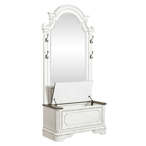 Liberty Magnolia Manor Hall Tree Set in Antique White - Furniture 4 Less (Jacksonville, NC)