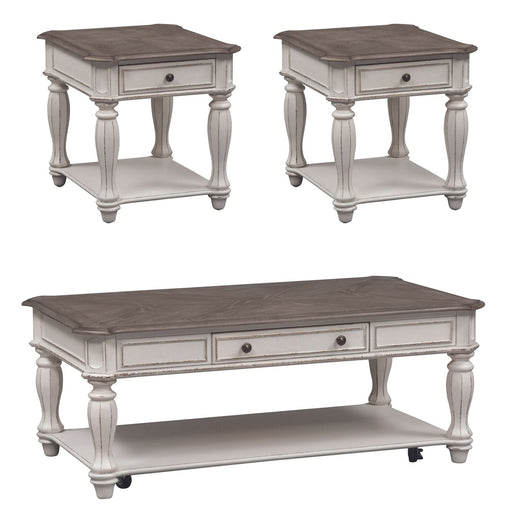 Magnolia Manor 3 Piece Set (1-Cocktail 2-End Tables) - Furniture 4 Less (Jacksonville, NC)
