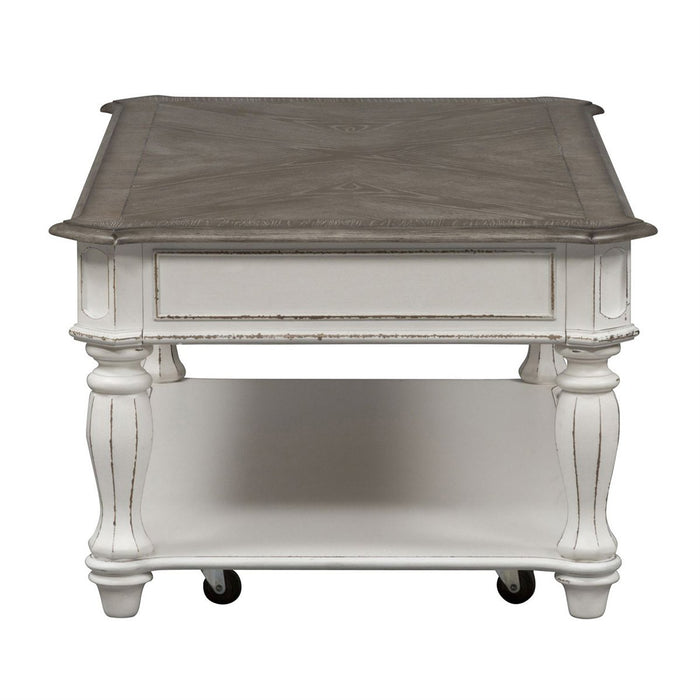 Liberty Magnolia Manor Rectangular Cocktail Table in Antique White - Furniture 4 Less (Jacksonville, NC)