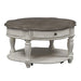 Liberty Magnolia Manor Round Cocktail Table in Antique White - Furniture 4 Less (Jacksonville, NC)