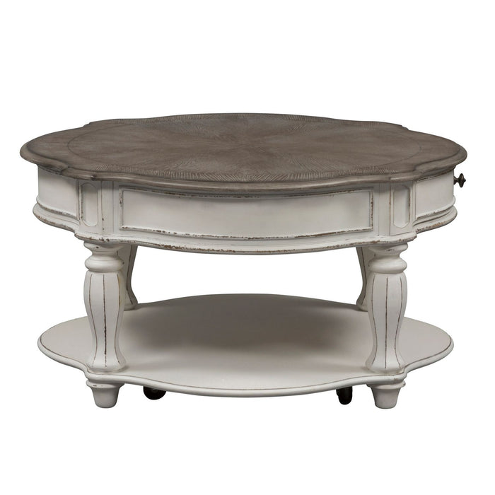 Magnolia Manor Round Cocktail Table - Furniture 4 Less (Jacksonville, NC)