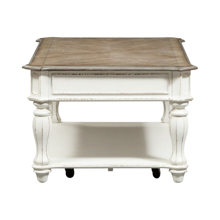 Magnolia Manor Lift Top Cocktail Table in Antique White - Furniture 4 Less (Jacksonville, NC)