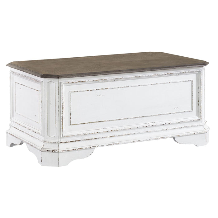 Magnolia Manor Storage Trunk in Antique White - Furniture 4 Less (Jacksonville, NC)