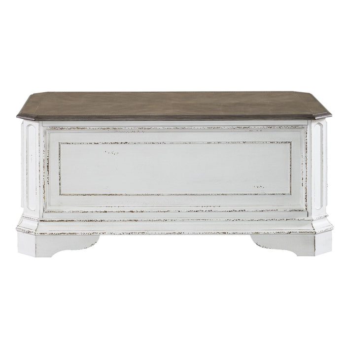 Magnolia Manor Storage Trunk in Antique White - Furniture 4 Less (Jacksonville, NC)