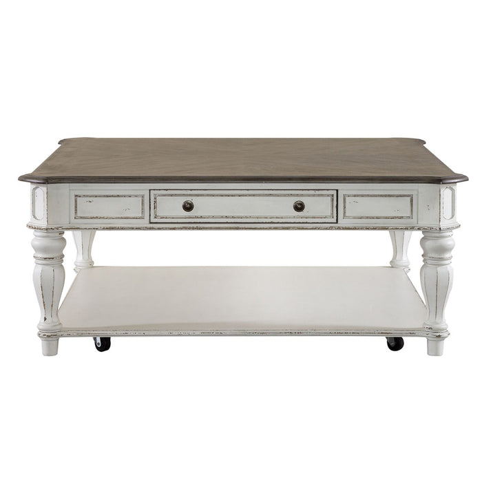 Magnolia Manor Oversized Square Cocktail Table - Furniture 4 Less (Jacksonville, NC)