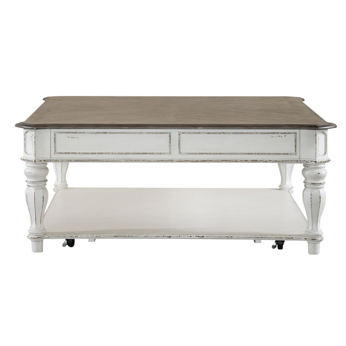 Magnolia Manor Oversized Square Cocktail Table - Furniture 4 Less (Jacksonville, NC)