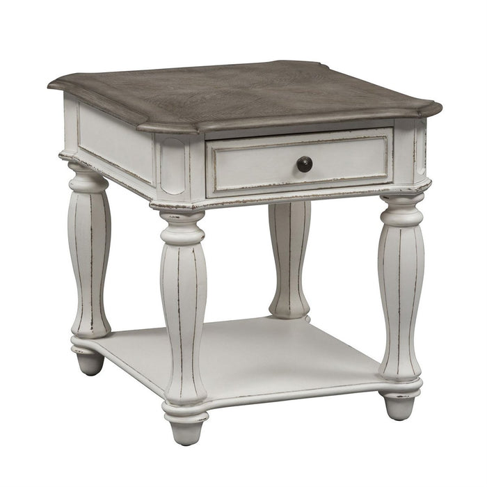 Liberty Magnolia Manor Accent Bench in Antique White - Furniture 4 Less (Jacksonville, NC)