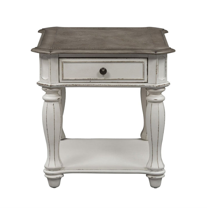 Liberty Magnolia Manor Accent Bench in Antique White - Furniture 4 Less (Jacksonville, NC)
