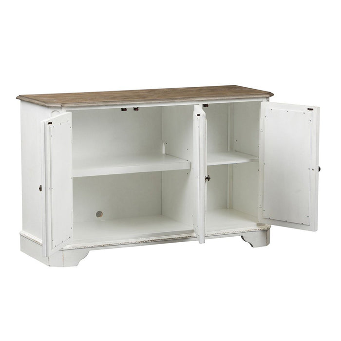 Liberty Magnolia Manor TV Console in Antique White - Furniture 4 Less (Jacksonville, NC)