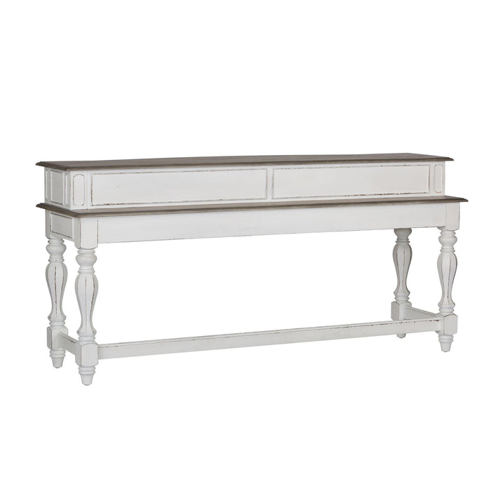 Magnolia Manor Console Bar Table in Antique White - Furniture 4 Less (Jacksonville, NC)