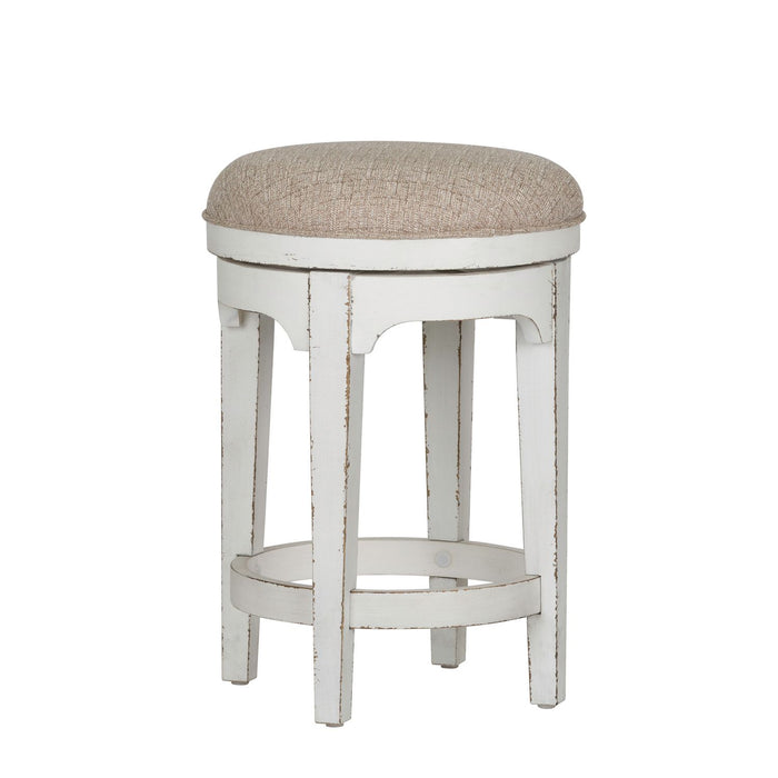 Magnolia Manor Console Swivel Stool in Antique White - Furniture 4 Less (Jacksonville, NC)