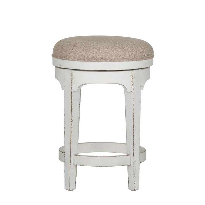 Magnolia Manor Console Swivel Stool in Antique White - Furniture 4 Less (Jacksonville, NC)
