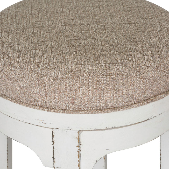 Magnolia Manor Console Swivel Stool in Antique White - Furniture 4 Less (Jacksonville, NC)