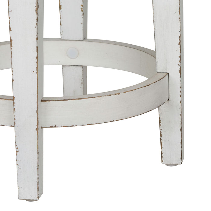 Magnolia Manor Console Swivel Stool in Antique White - Furniture 4 Less (Jacksonville, NC)