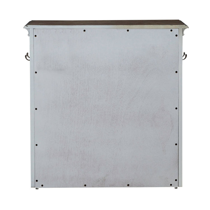 Liberty Furniture Magnolia Manor Pet Feeder Cabinet in Antique White & Weathered Bark EST SHIP TIME APPX 4 WEEKS - Furniture 4 Less (Jacksonville, NC)