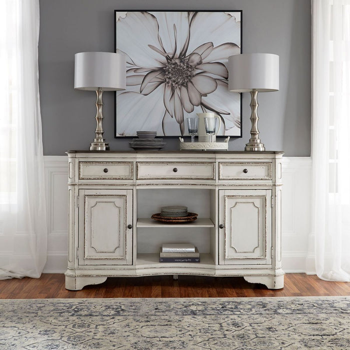 Liberty Furniture Magnolia Manor Server in Antique White - Furniture 4 Less (Jacksonville, NC)