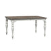 Magnolia Manor Leg Table in Antique White Base w/ Weathered Bark Tops - Furniture 4 Less (Jacksonville, NC)