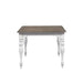 Magnolia Manor Leg Table in Antique White Base w/ Weathered Bark Tops - Furniture 4 Less (Jacksonville, NC)
