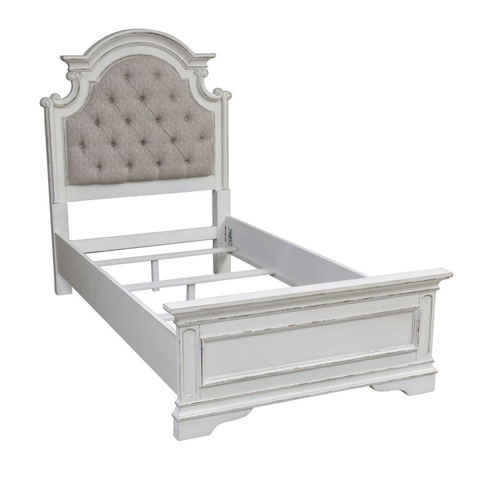 Liberty Magnolia Manor Twin Upholstered Bed in Antique White - Furniture 4 Less (Jacksonville, NC)