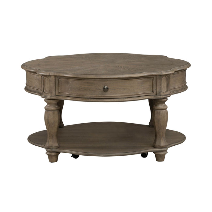 Magnolia Manor Round Cocktail Table - Furniture 4 Less (Jacksonville, NC)